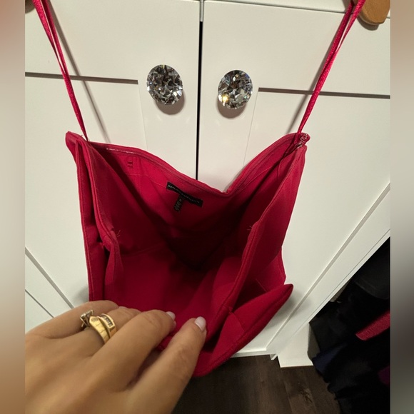 White House Black Market hot pink bustier top size 12 EUC - Picture 4 of 6